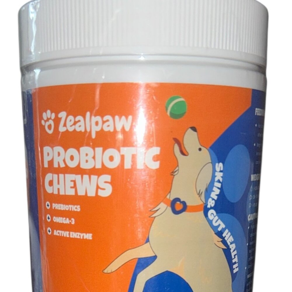 Probiotics for Dogs with Prebiotics - Zealpaw Dog Probiotics Enzyme & Omega 3